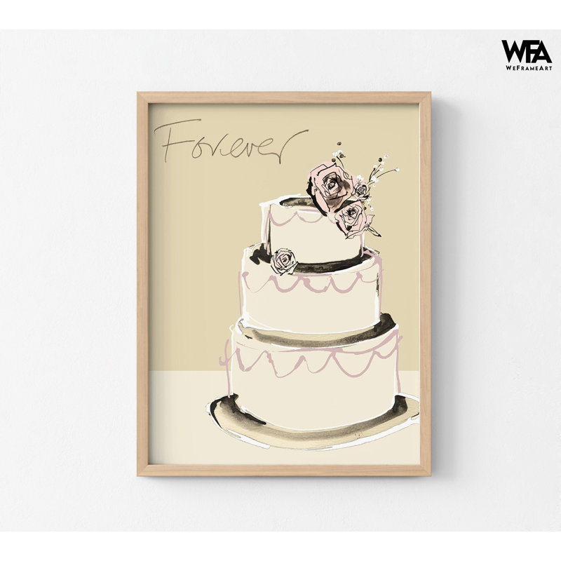«Forever» par Ashley David, idée de décoration de couloir de mariage, impression d'affiche de gâteau de mariage blanc, décor inspiré de la mariée classique