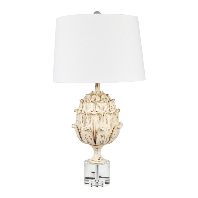 33.5" Acrylic Table Lamp With White Shade