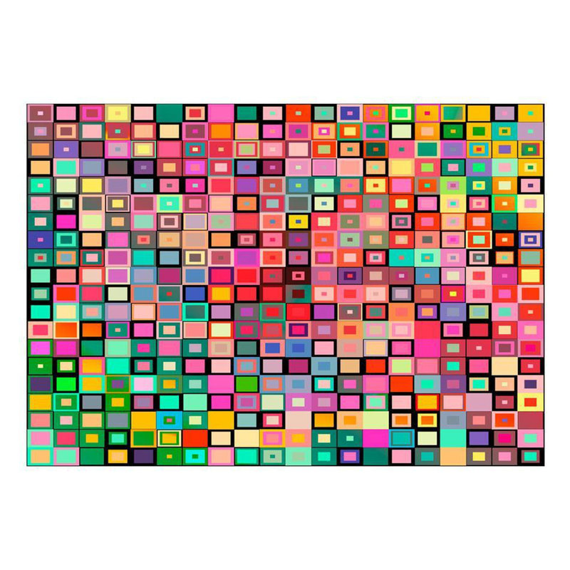 Geometric Wall Mural, 82" L x 118" W