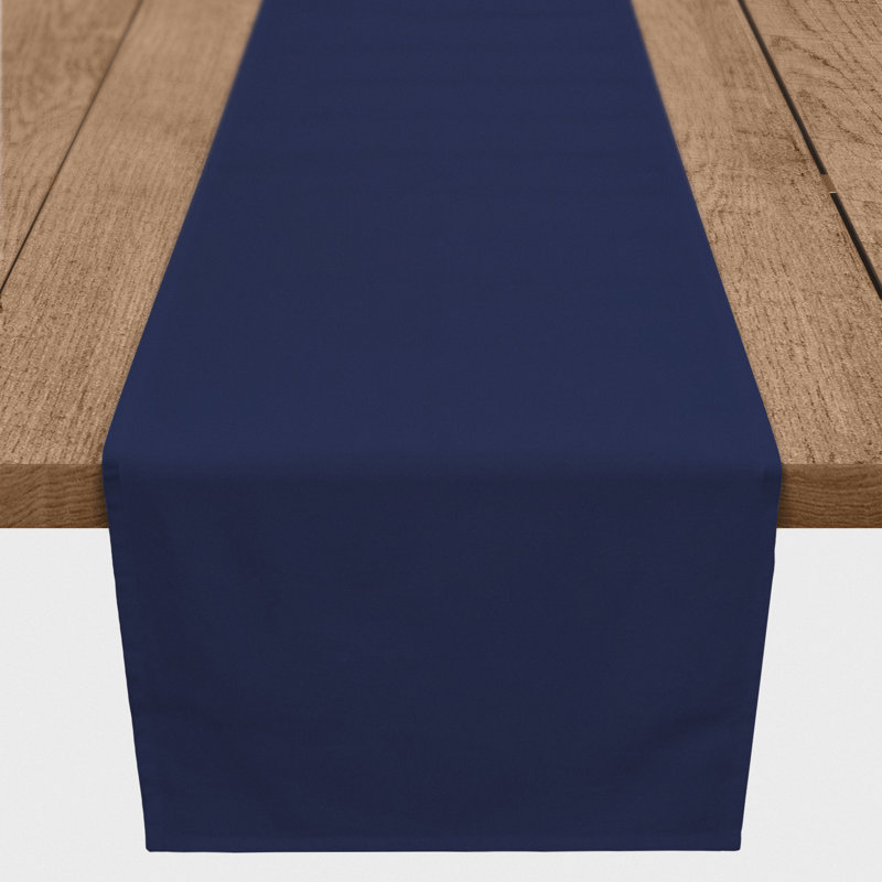Costantina Rectangle Polyester Table Runner, 16" D x 90" L, Navy Blue