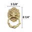 Solid Cast Brass Lion Front Door Knocker 6.25" Tall Lacquered Brass Finish