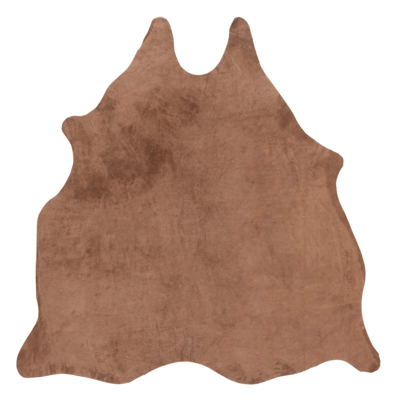 Suede Cowhide Suede Leather Cowhide Suede Cowhide Solid Color Rug