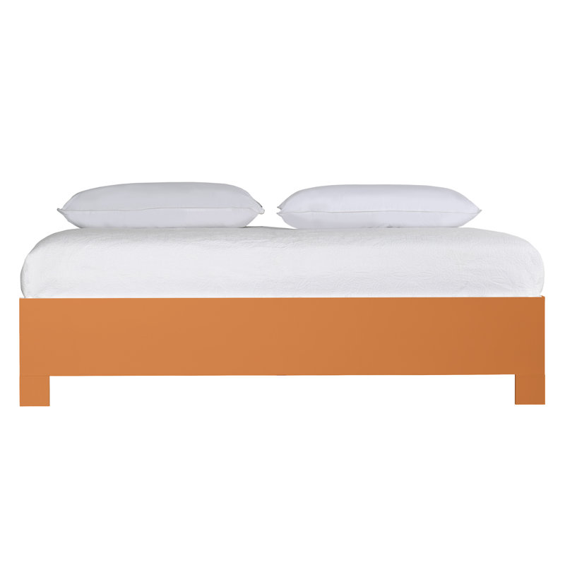 Silas King Platform Bed, Light Blue, White, Queen