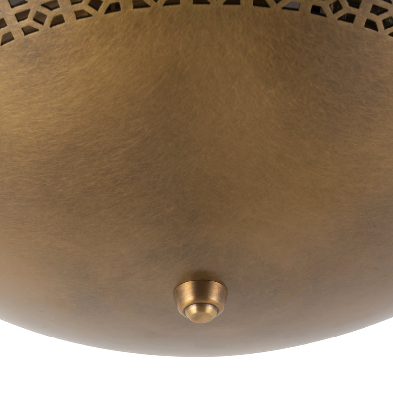 Overland 3 - Light Flush Mount, Vintage Brass