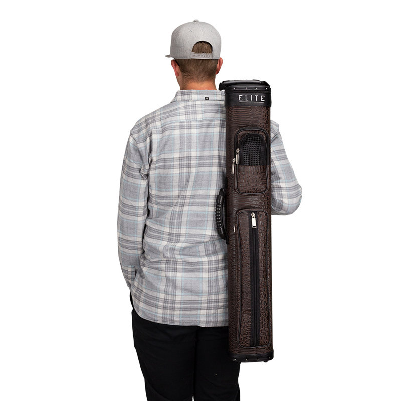 34" 2 Butts and 4 Shafts Leather Pool Cue Case, Black