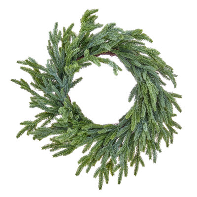 24" Real Touch Winter Mini Fir Wreath