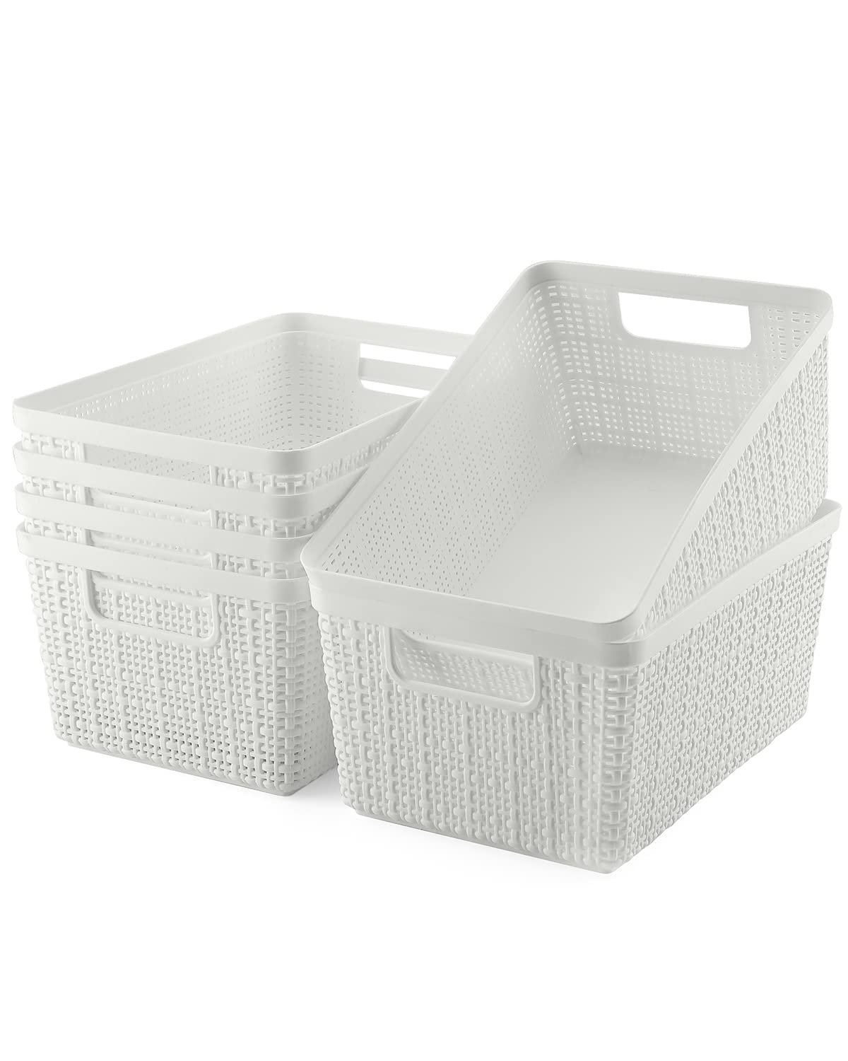 Latitude Run® Plastic Storage Bins 6 PacksStorage Baskets For