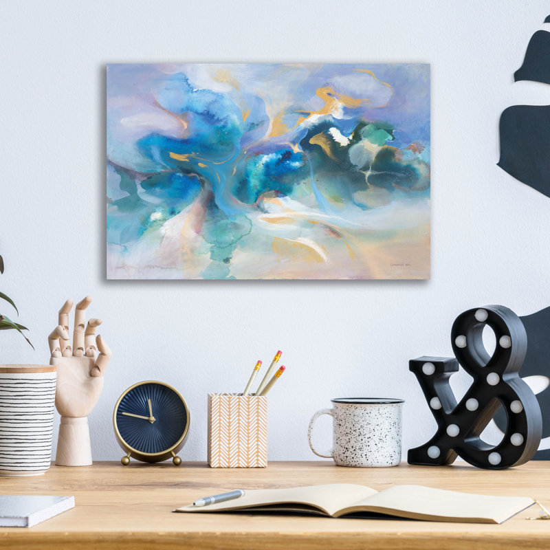 Art mural en verre «Turbulence» par Danhui Nai, H 12 po x l 16 po x P 0,13 po