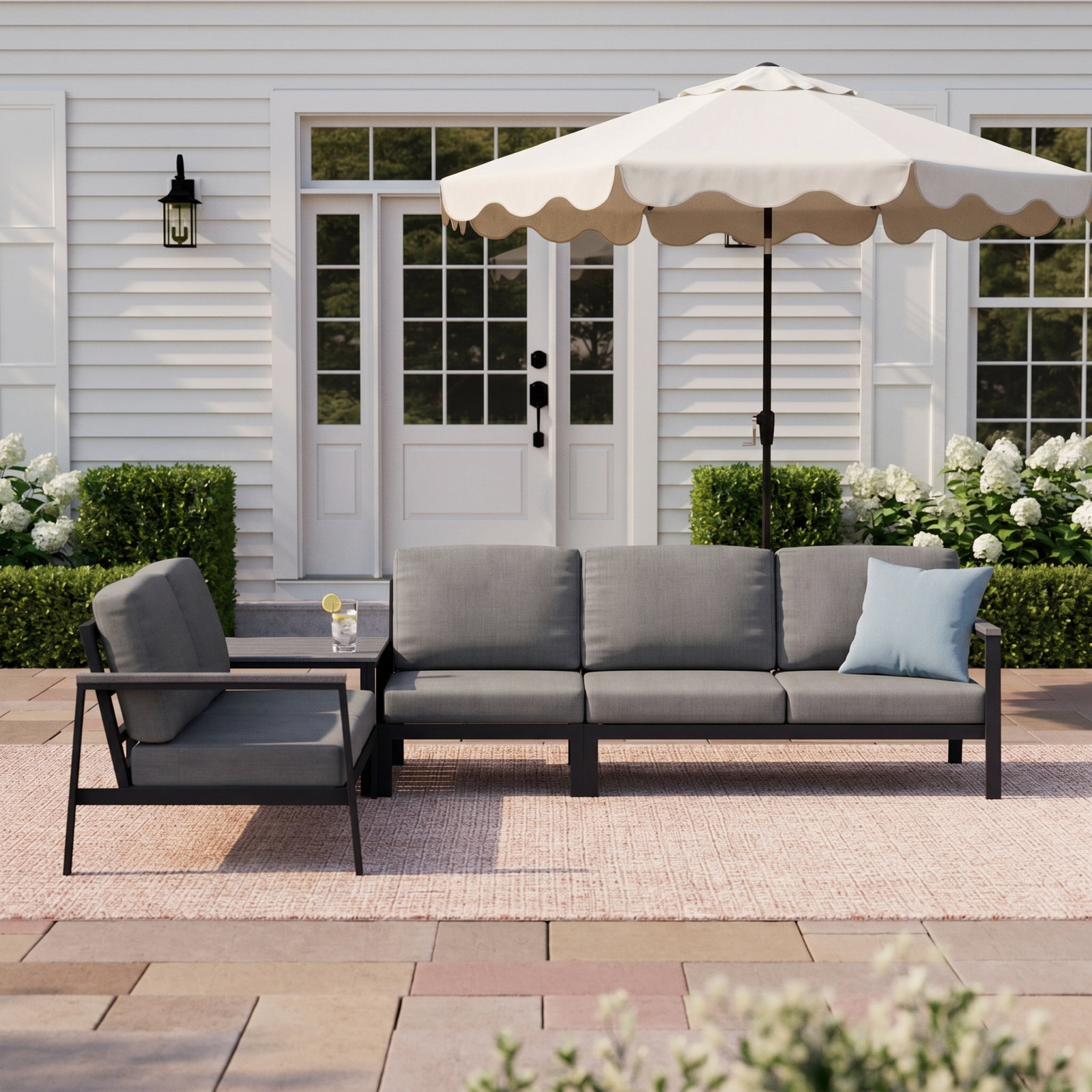 Townsend 5-Person Sunbrella® Patio Seating Group, Canvas White