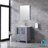 Volez 30 in W x 18.25 in D Single Bath Vanity, White Ceramic Top, 28 in Mirror and Chrome Faucet Set-51244965