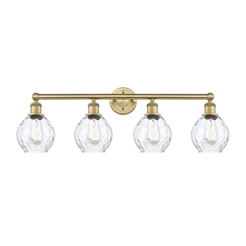 Éclairage pour meuble-lavabo 4 lumières 33 pouces Oceanne, Laiton brossé