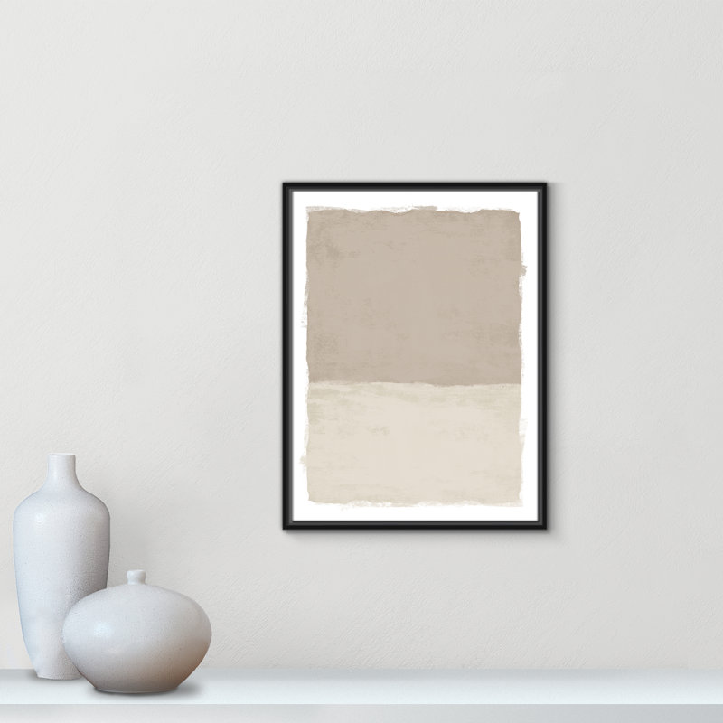 «Silent Sands I Print» par Natalie Carpentieri, Cadre flottant noir, 19.5' W x 25.5' H