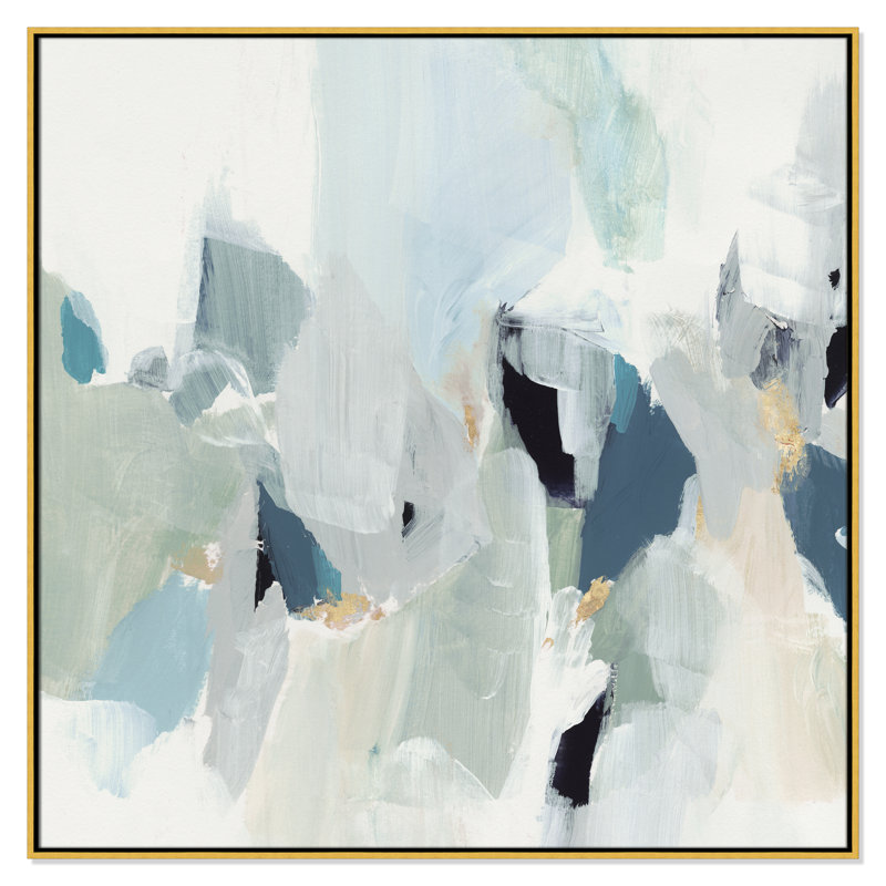 Little Talks " Little Talks III " by Isabelle Z, Gold, Picture Framed Canvas, 46.5" H x 46.5" W
