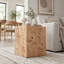 Table basse carrée en bois aggloméré de style naturel, table d'appoint