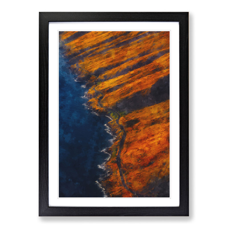 Maui Hawaii - Picture Frame Graphic Art, 65cm H x 48cm W x 2cm D, Black Framed