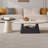 Oval rock panel coffee table living room-104571098