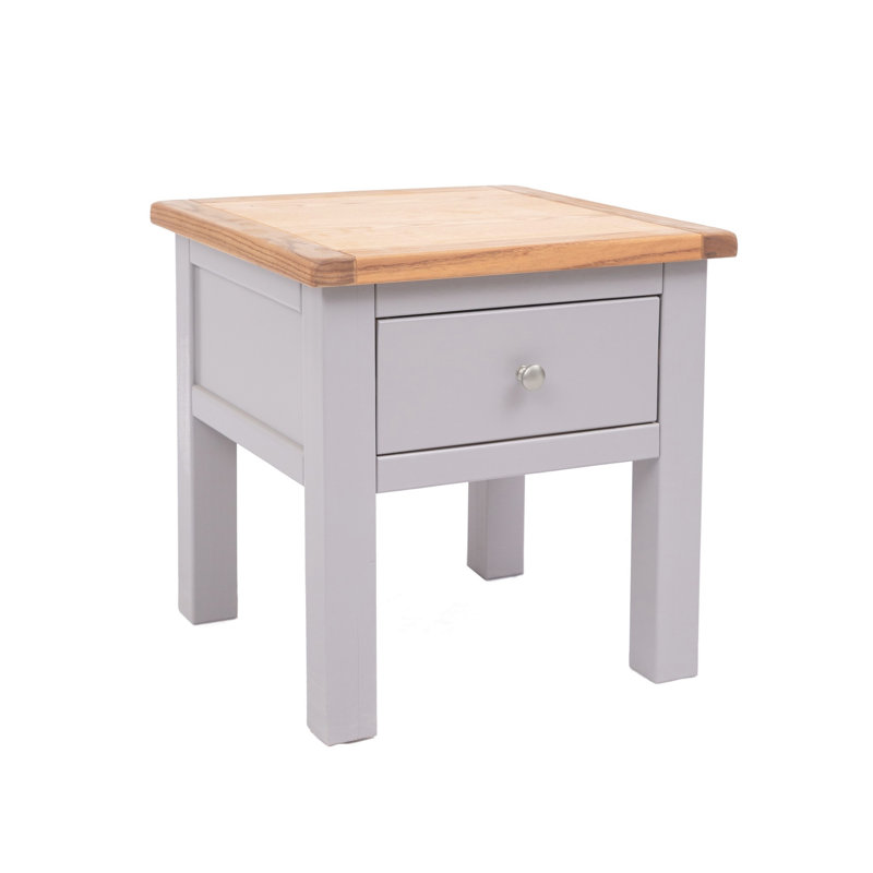 Mier Frame End Table, Grey/Chrome