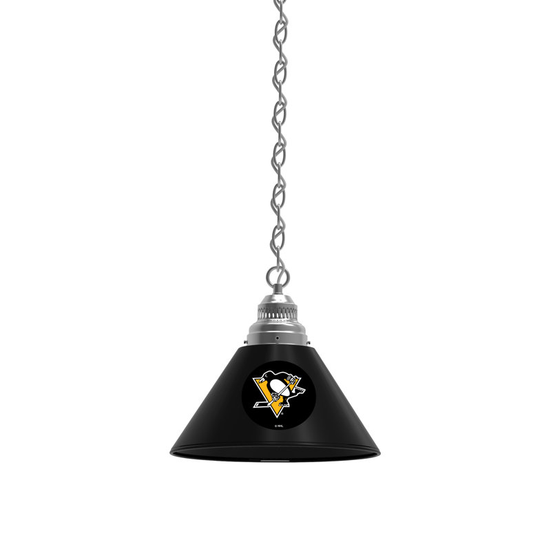 1 - Light Single Pendant, Chrome, Pittsburgh Penguins