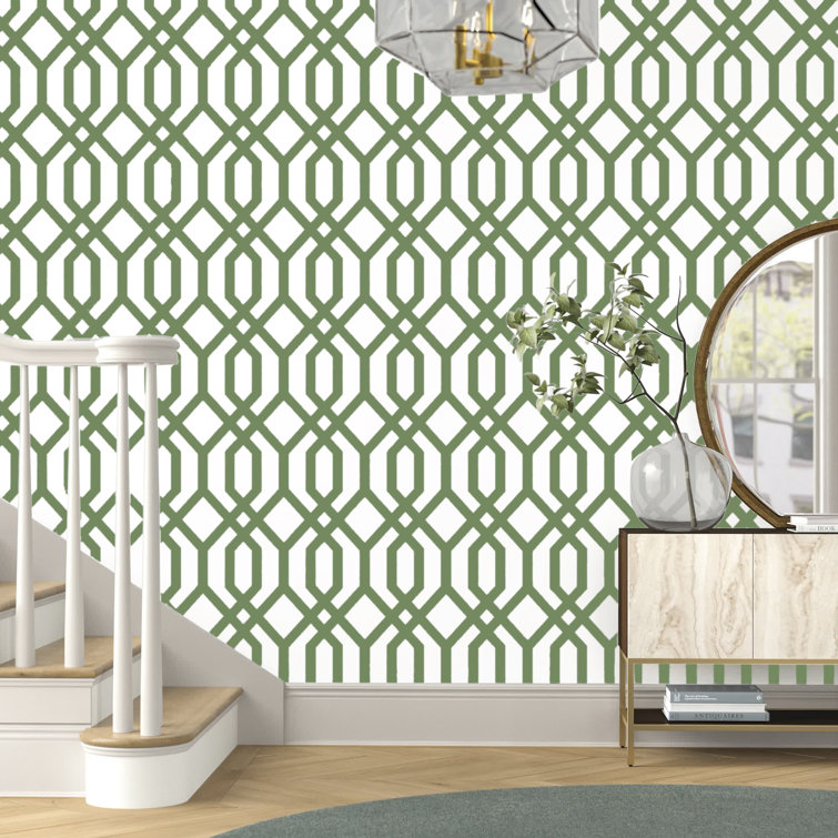 Catone Gazebo Lattice Peel and Stick Wallpaper Roll