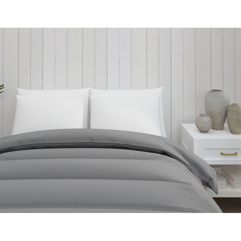 Édredon en duvet de coton 300tc, Grand édredon, Gris