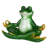 Strike a Pose Zen Yoga Frog Statue