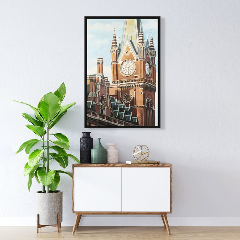 Sur toile St-pancras Station | London Architecture Decor, H 37,25 po x l 25,25 po