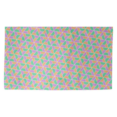 Tapis mauve/orange/vert trapézoïdals Avicia