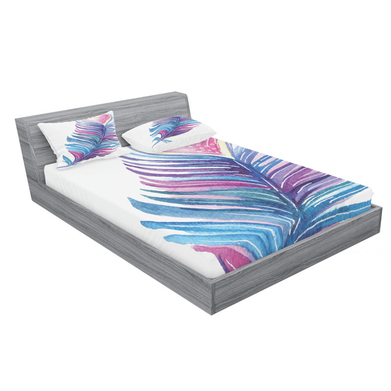 Microfiber Sheet Set, Queen Sheet Set with Fitted Sheet