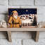 Father Christmas Vintage Abstract Pine Tree Landscape Winter Wall Art Print-1823289709