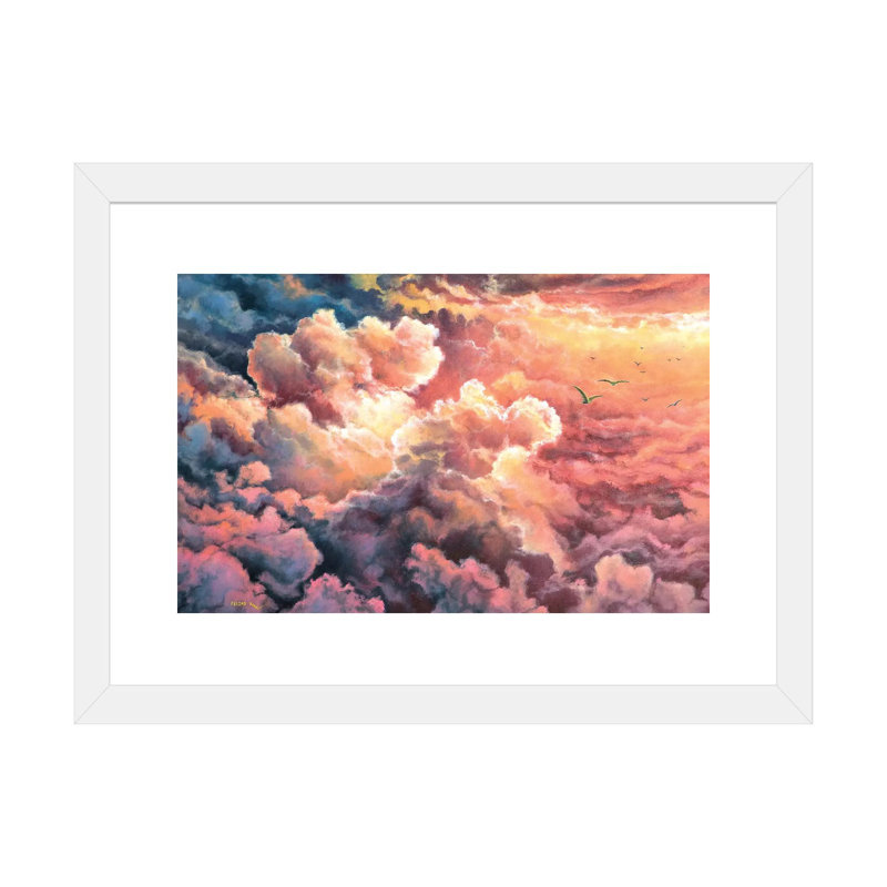 Warm Clouds par reproduction d'art, Papier encadré blanc, H 24 po x l 32 po x P 1 po