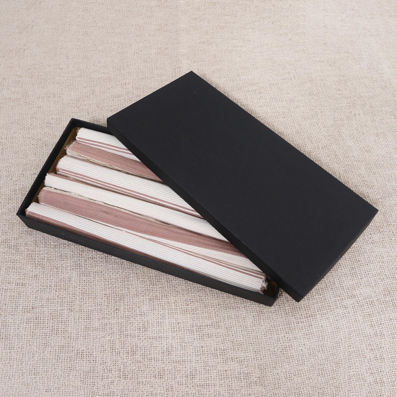 Vaimi Rectangular Striped Linen Table Topper, Brown