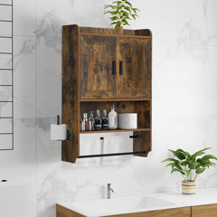 Pyala Metal Wall Mounted Bathroom Shelves 17 Stories Finish: Brown