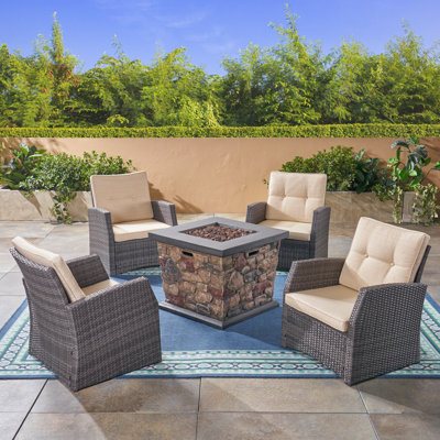 Calgary 4 - Person Patio Conversation Set with Cushions