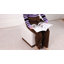 Repose-pieds rectangulaire avec repose-pieds de 18 po de largeur et chaise rembourrée en cuir de polyuréthane brun