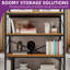 158 H X 80 W Corner Shelf Unit，Metal Ladder Shelving Unit-186774697