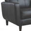 Fauteuil de bureau noir avec accoudoirs noirs