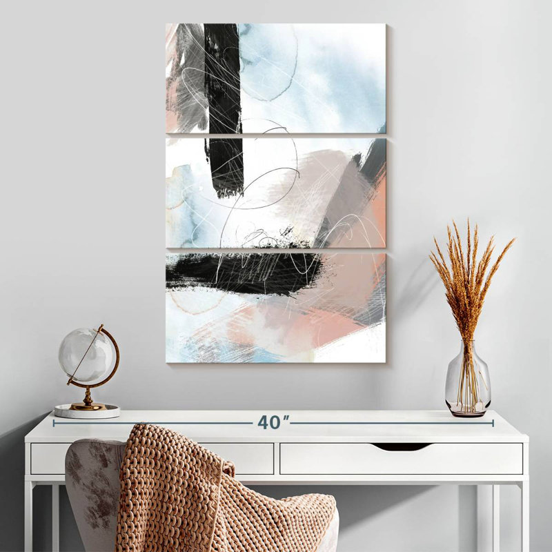 Avery Abstract Blush, 32" H x 20" W