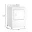 27 pouces 7,0 pieds cubes Pi. Sécheuse électrique avec capteur d'humidité, 10 cycles de séchage, 7 options, protection antirides, éclairage intérieur, porte réversible, ventilation à 3 voies, blanc