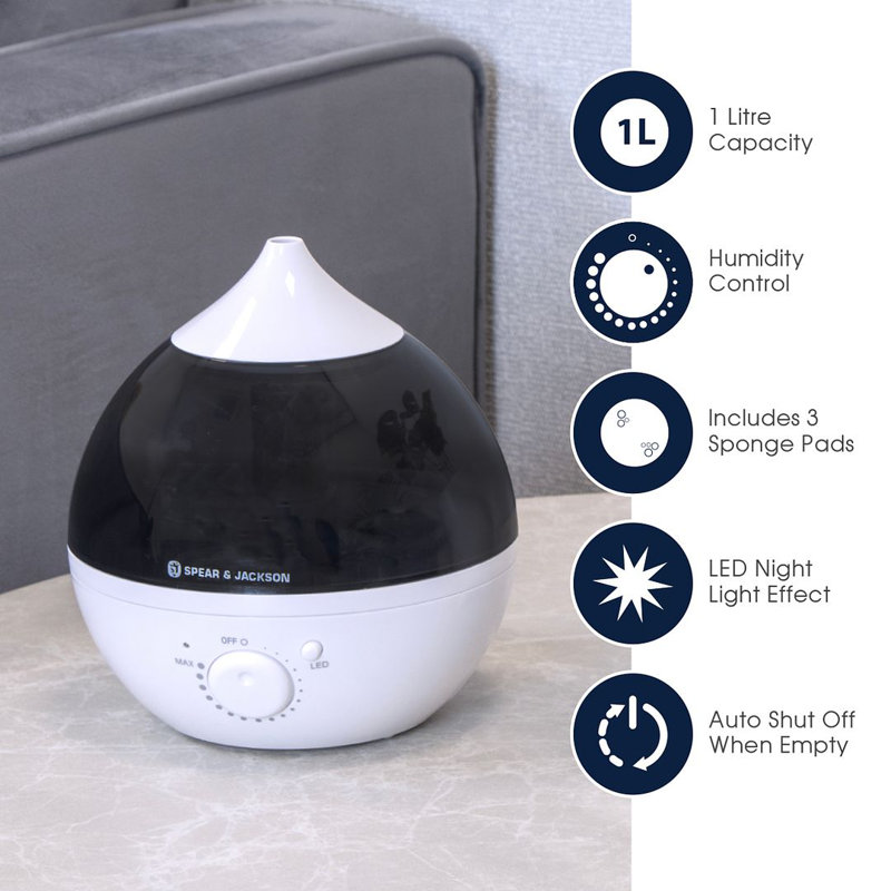 Symple Stuff 1L Aroma Diffuser Humidifier