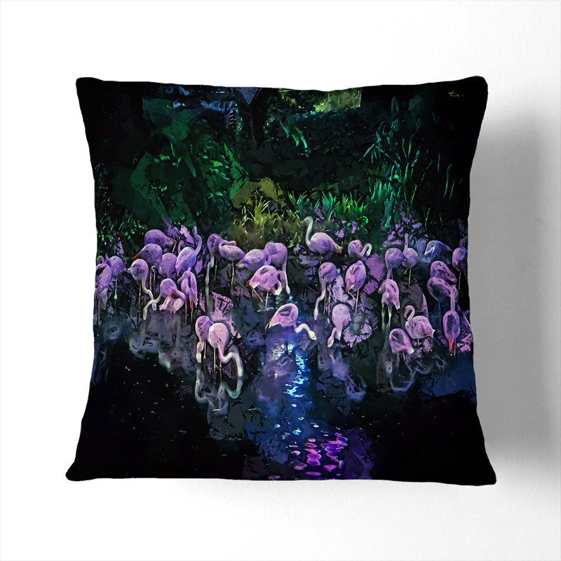 Square Throw Cushion, 55cm H x 55cm W x 20cm D, Black