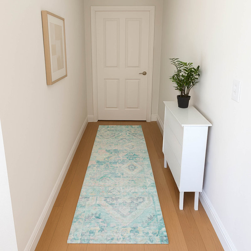 Premium Machine Washable Varasteh AMF1664 Global Rug, Runner 2'3" x 7'6"