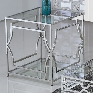 Glass Top End Table