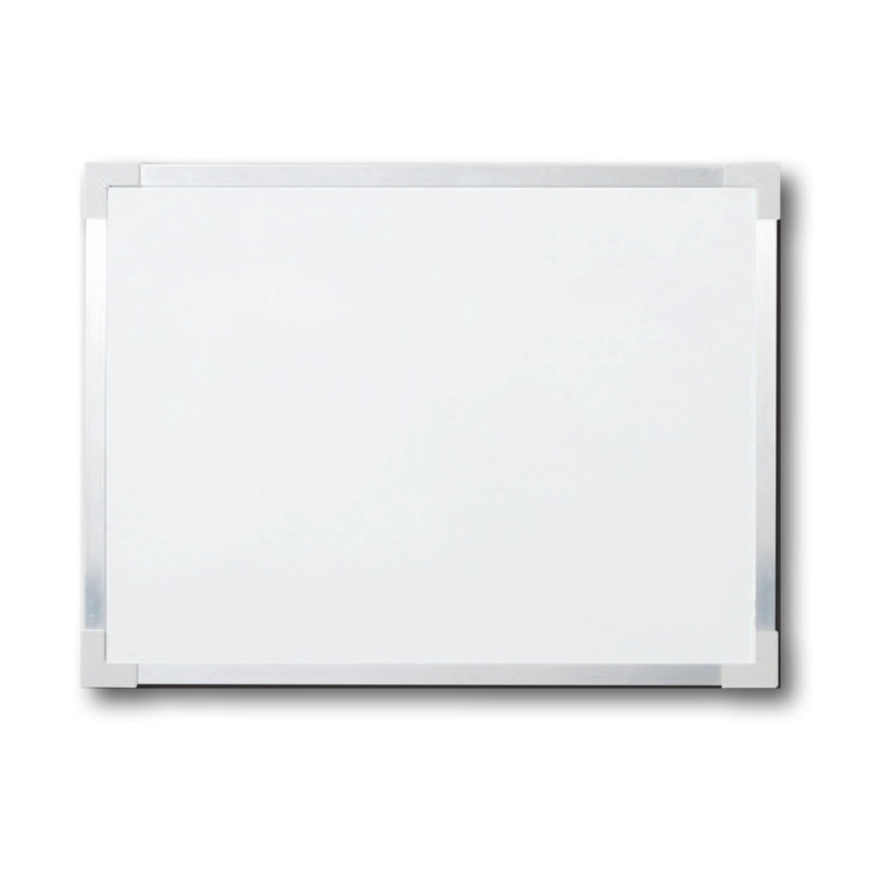 Tableau noir mural, Blanc, 48 po x 72 po, Argenté / blanc