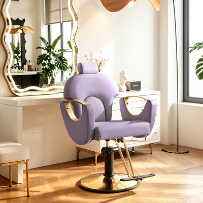 Reclining Barber Chair, Height Adjustable Hydraulic Salon Chairs, Hair Stylist Chair for Barbershop
