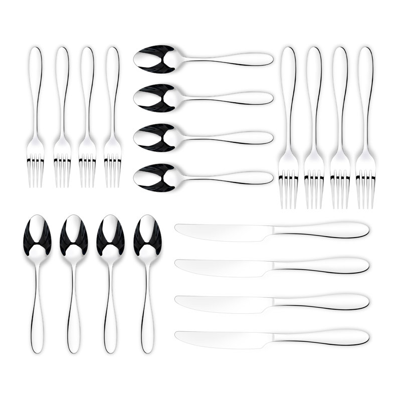 Ensemble de couverts 20 pièces en acier inoxydable Amadea 18/0, Miroir