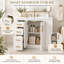 Meuble-lavabo Velmira 76 cm avec lavabo en céramique – Structure en bois massif, 3 tiroirs et 2 portes à fermeture amortie, meuble de rangement autoportant avec poignées en métal pour salle de bain-763818481