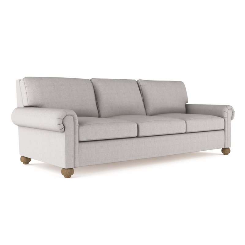 Canapé Leroy, H 36 po x l 84 po x P 49 po, Cuir vieilli cognac, Naturel