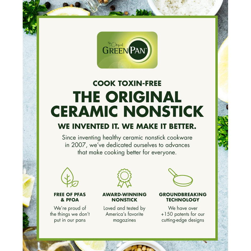 GreenPan Valencia Pro Healthy Ceramic Nonstick 4 Piece Cookware Set