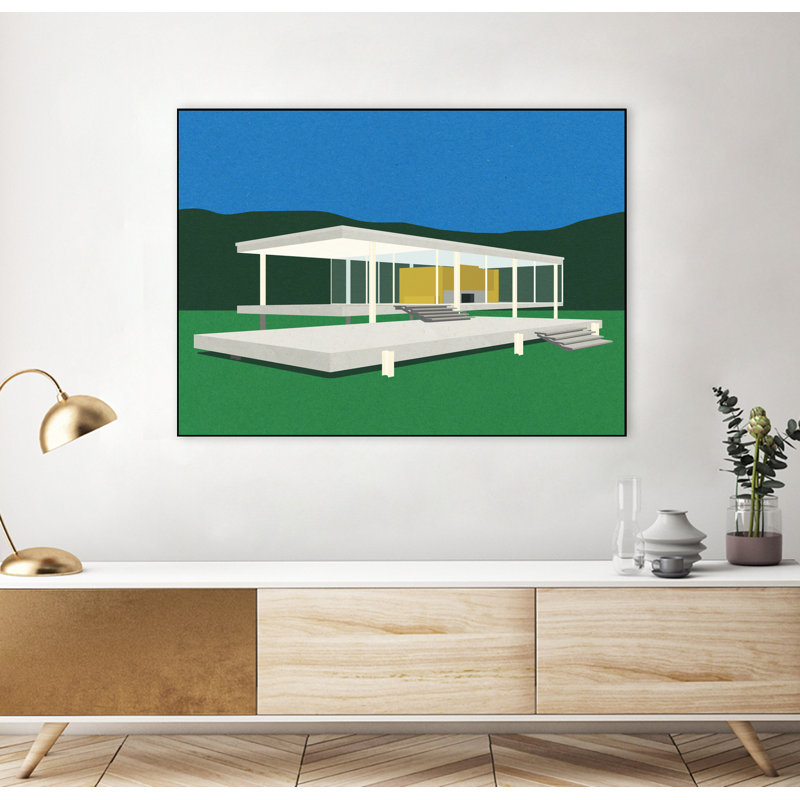 «Ludwig Mies Van Der Rohe Farnsworth House», toile encadrée, H 18 po x l 24 po