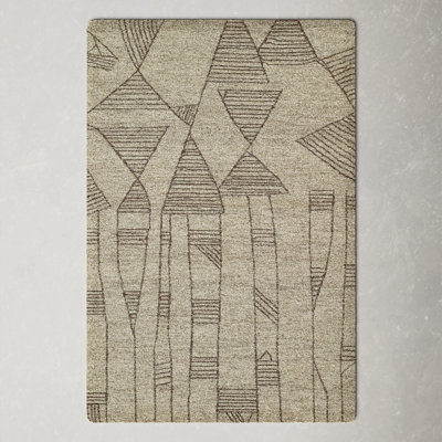 Ann-Sophie Gray Hand-Tufted Abstract Wool Rug